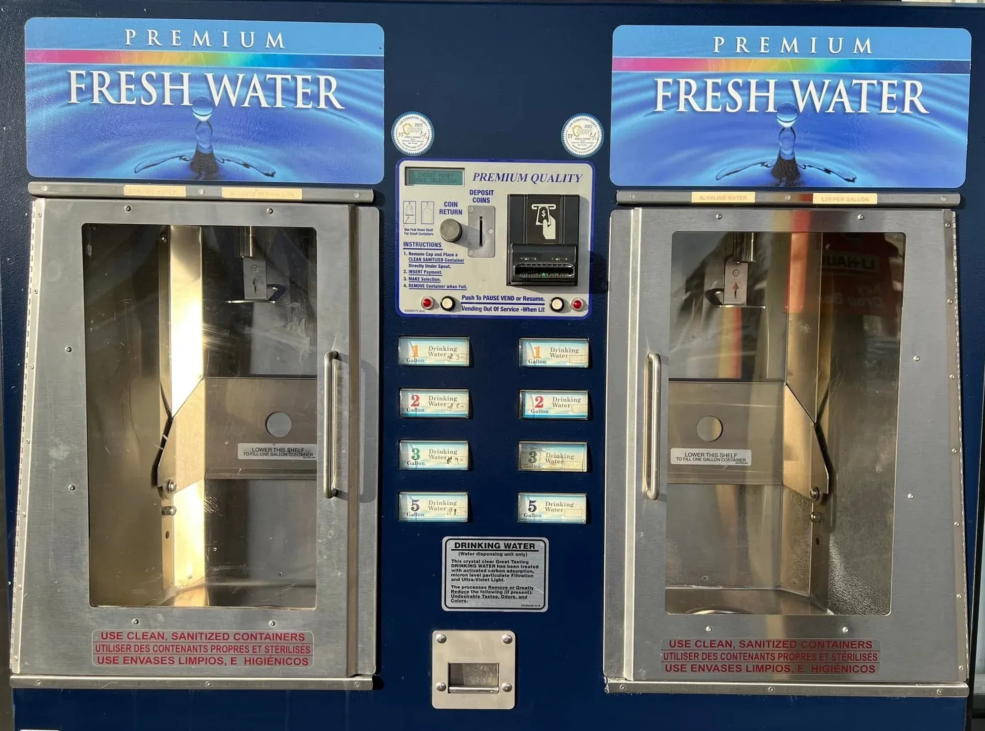 Crystal Alkaline Water 24/7 outdoor vending machine at 8003 Archibald Ave, Rancho Cucamonga